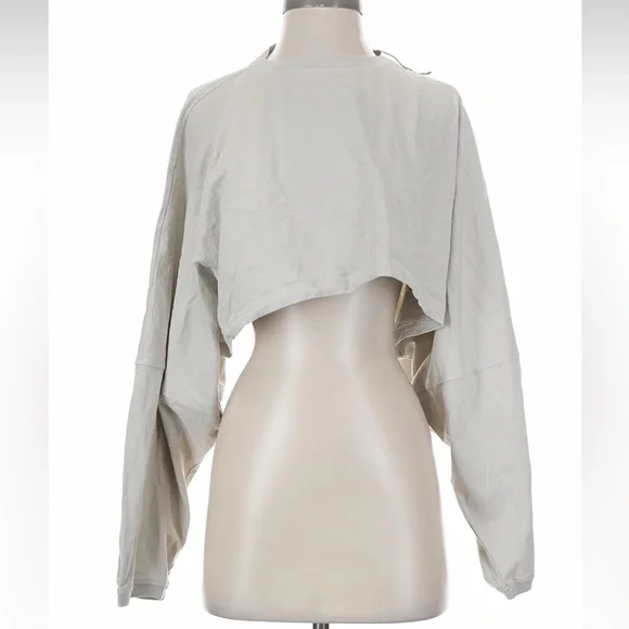 Joah Brown Slouchy Long Sleeve Crop Top - Picture 6 of 10